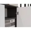 OLIV 2D CLOSED SHELVING UNIT, ANTHRACITE/Valge SET