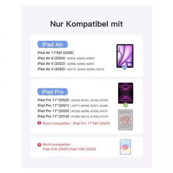 inateck klaviatuur iPad 11 iPad Air 4/5Gen.Com. QWERTZ lilla