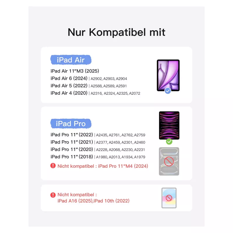 inateck klaviatuur iPad 11 iPad Air 4/5Gen.Com. QWERTZ lilla