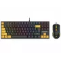 Tracer HORNET 87 klaviatuur Hiir komplektis Mängu USB QWERTY Inglise Must, Kollane