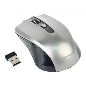 Juhtmevaba hiir GEMBIRD MUSW-4B-04-BG — paremakäeline, optiline 1600 DPI, 4 nuppu, RF-juhtmevaba, must/hall