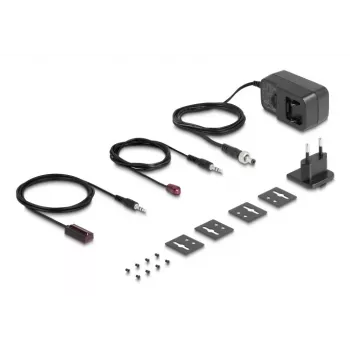 AV-saatja ja -vastuvõtja komplekt DELOCK 65955 — Cat6/Cat6a HDMI pikendaja, kuni 3840×2160, juhtmega, Micro-USB B toide