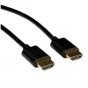 ROLINE HDMI High Speed Kabel mit Ethernet Slim ST-ST schwarz 3 m 11.04 - Kabel - Digital/Display/Video