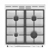 Põrandal seisv gaasipliit Gorenje GG6A10WFFM, valge, 4-põletiga pliit, 72 L gaasiahi, pöörlevad esijuhtnupud