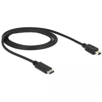 USB-kaabel DeLOCK 83603 USB 2.0 1m USB C Mini-USB B Must