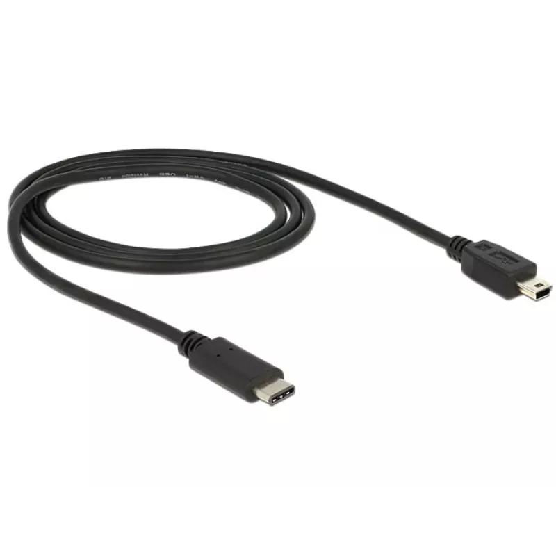 USB-kaabel DeLOCK 83603 USB 2.0 1m USB C Mini-USB B Must