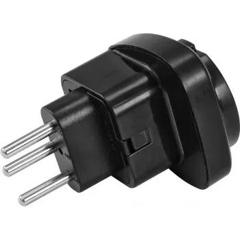 Pistikupesa adapter Omnitronic 30236262 EU CH-le 10A Euroopa pistikutega seadmete ühendamiseks Šveitsi pistikupesadesse