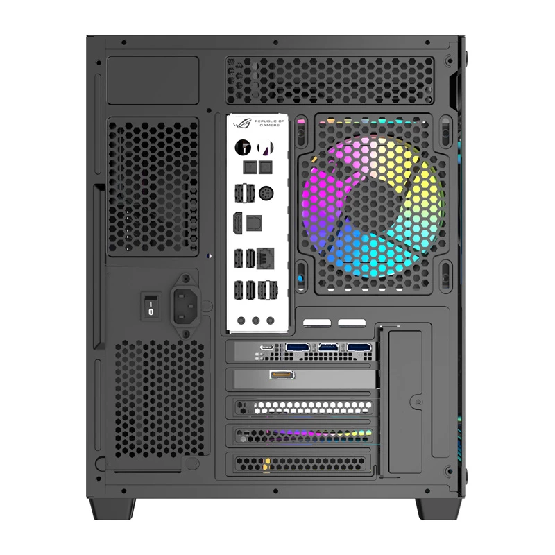 Arvutikorpus DarkFlash B275 PRO (must) koos 6 kaasasoleva jahutusventilaatoriga