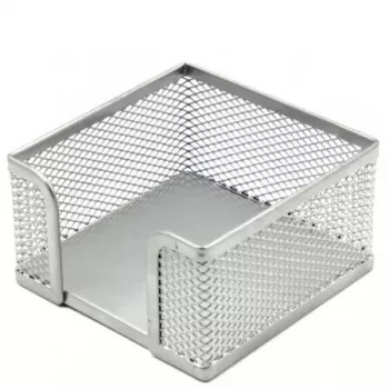 Märkmepaberi karp Forpus, 9,5x9,5 cm, hõbedane, perforeeritud metall 1005-007