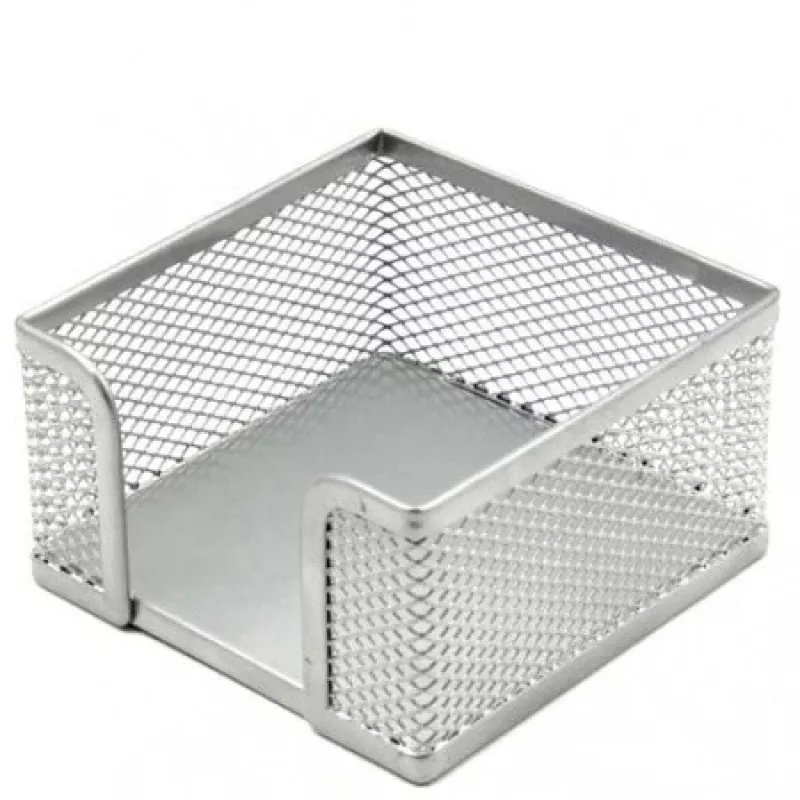 Märkmepaberi karp Forpus, 9,5x9,5 cm, hõbedane, perforeeritud metall 1005-007