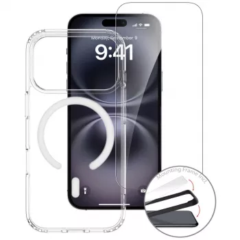 Ääriseümbris 4smarts iPhone 17 Pro 16 cm Läbipaistev valge