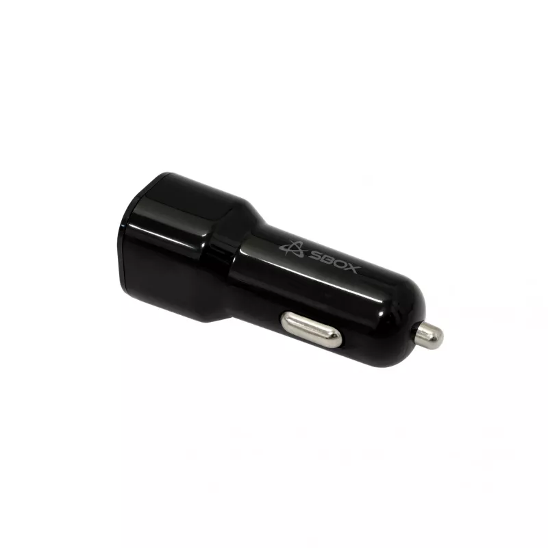 Autolaadija SBOX CC-038 38W must — kahe pordiga USB-toiteadapter sõidukile