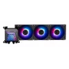 All-in-one vedelikjahuti MSI MAG Coreliquid A15 360 — 3x 120 mm ventilaatorit, radiaator 394 x 120 x 27 mm, pump 5V, RGB, toetab LGA 1851