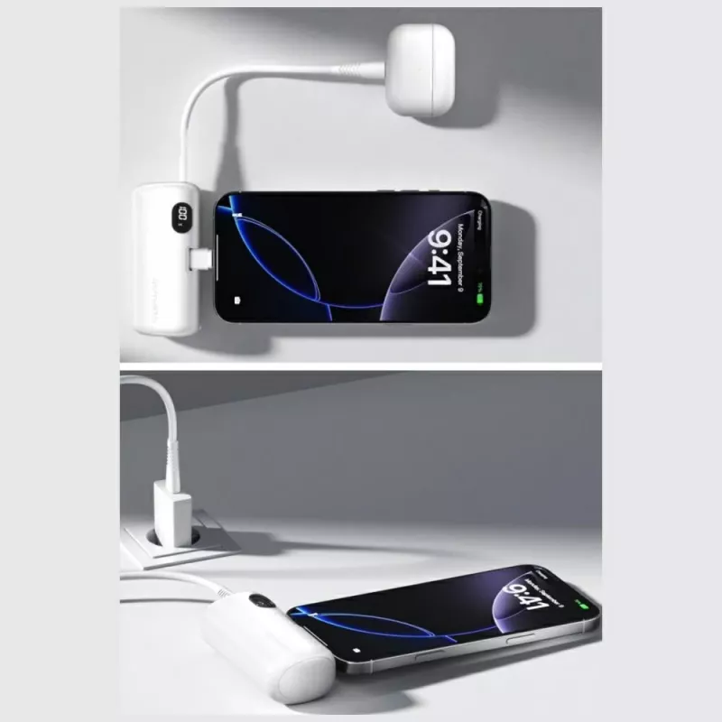 Akupank 4smarts 541657 5000 mAh Li‑Ion valge USB‑C 2 porti PD 2.0 PPS Quick Charge 3.0 3.63 V