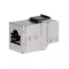Varjestatud Cat6 Keystone Inline Coupler 8 tk komplekt, EQUIP — lame ehitus, RJ-45, 17×35,5×24,4 mm, hõbedane