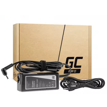Toiteadapter Green Cell AD41P 65W ASUS sülearvutitele, 19V 3,42A, sisetingimustes, must