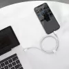 USB-C–Lightning Baseus tihedalt punutud kaabel, 20W, PD, 2m (valge)