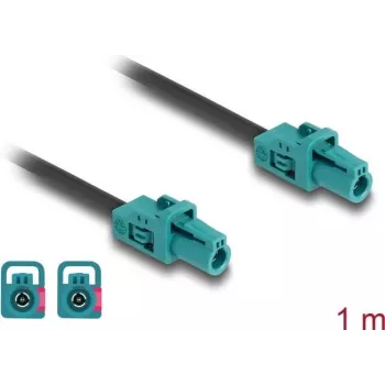 Koaksiaalkaabel DeLOCK 90128 1 m Mini FAKRA Z Aqua Must