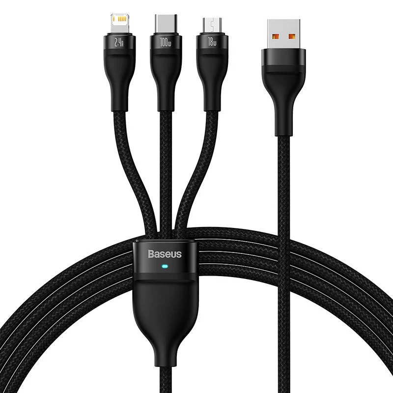 USB-kaabel Baseus SUP0003351 1,2 m USB A USB C/Micro USB-A/Lightning Must
