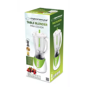 Lauasegisti ESPERANZA EKM023G Piña Colada roheline, 350 W, 1,5 l kann, 3 programmi, roostevabast terasest terad