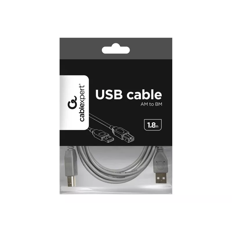 USB 2.0 A-pistik B-pistik 6 jalga kaabel, hall värv