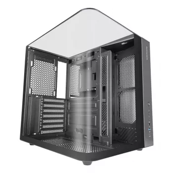 PC Midi Tower Case TACENS Mars Gaming MC-INFINIOLITE, must, karastatud klaas, toetab ATX/Micro-ATX/Mini-ITX, 120 mm ventilaatorid