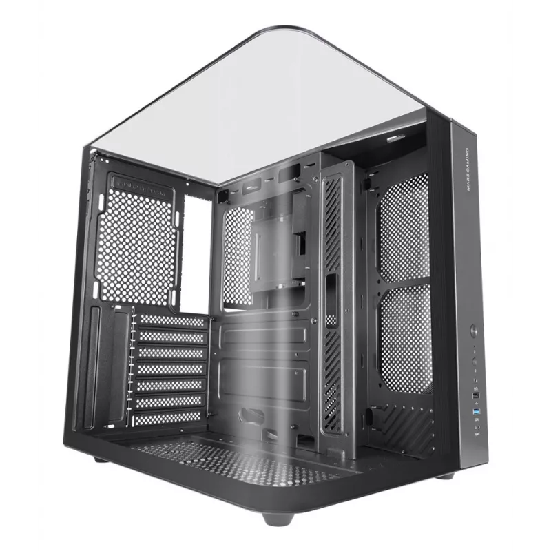 PC Midi Tower Case TACENS Mars Gaming MC-INFINIOLITE, must, karastatud klaas, toetab ATX/Micro-ATX/Mini-ITX, 120 mm ventilaatorid
