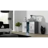 Cama Kummut 120 cm SOHO S7 hall/valge läikiv