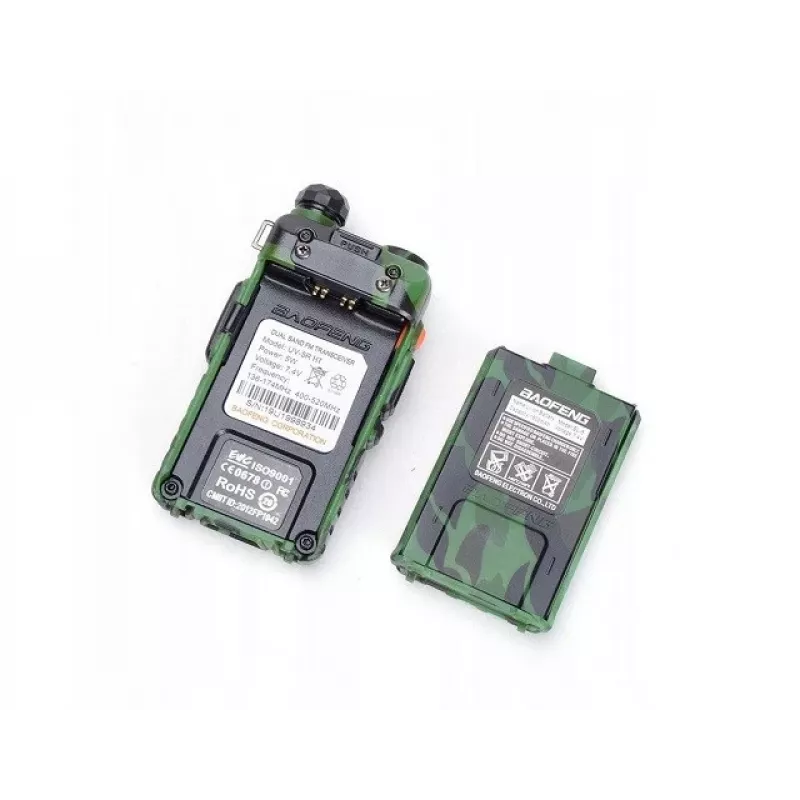 Kaasaskantav kahesuunaline raadio Baofeng UV-5R 5W HT Camo – kaheribaline FM, 5 W, 1800 mAh aku