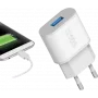 SBS TETR1USB2AWFAST laadija mobiilseadmetele, siseruumides, valge (TETR1USB2AWFAST)