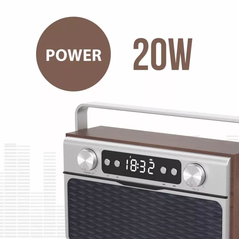 Kaasaskantav raadio MANTA RDI917PRO Bluetoothi ja USB-esitusega