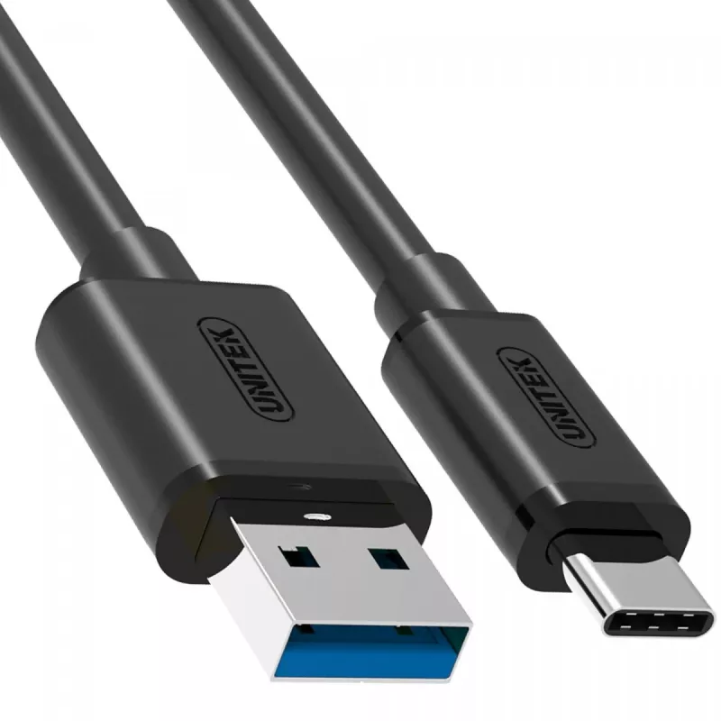UNITEK Y-C474BK USB-kaabel USB 3.2 Gen 1 (3.1 Gen 1) 1 m USB A USB C Must