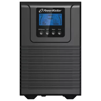 Katkematu toiteallikas PowerWalker VFI 1000 TGB — 1 kVA (900 W), topeltmuundusega võrguühendus, 4× C13 pistikupesa, USB, RS-232, EPO
