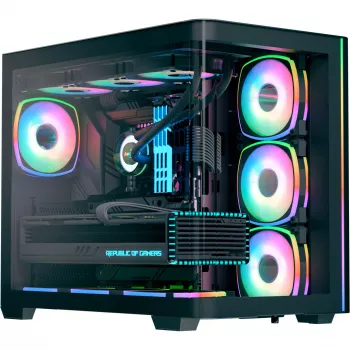 Tornarvuti korpus AEROCOOL P500C EVO-G-BK-v1 kahe karastatud klaasist küljepaneeliga, must