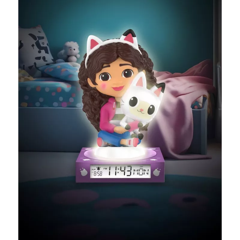 Öölamp Kids Euroswan GD00095 äratuskellaga — 3D LED lamp lastele