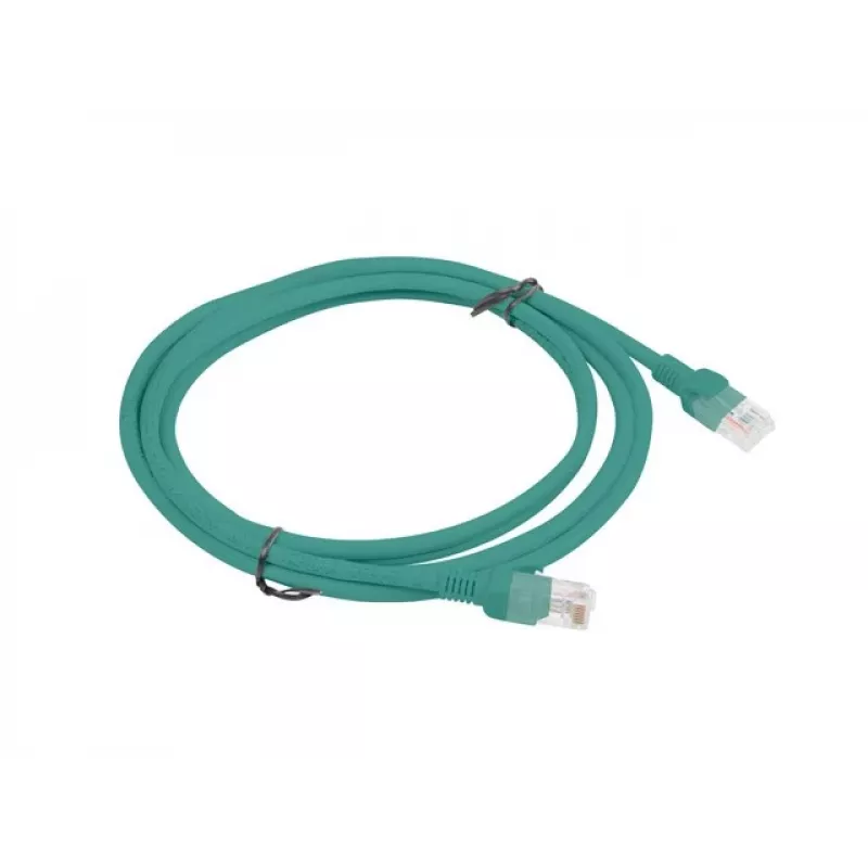 LANBERG Cat5e U/UTP patch-kaabel RJ-45 kuni RJ-45, 2 m, roheline, CCA 26 AWG, HDPE ümbris, 100 MHz