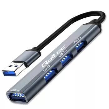 USB-jaotur QOLTEC 53793 — USB 3.0 sisend, 3× USB 2.0 porti