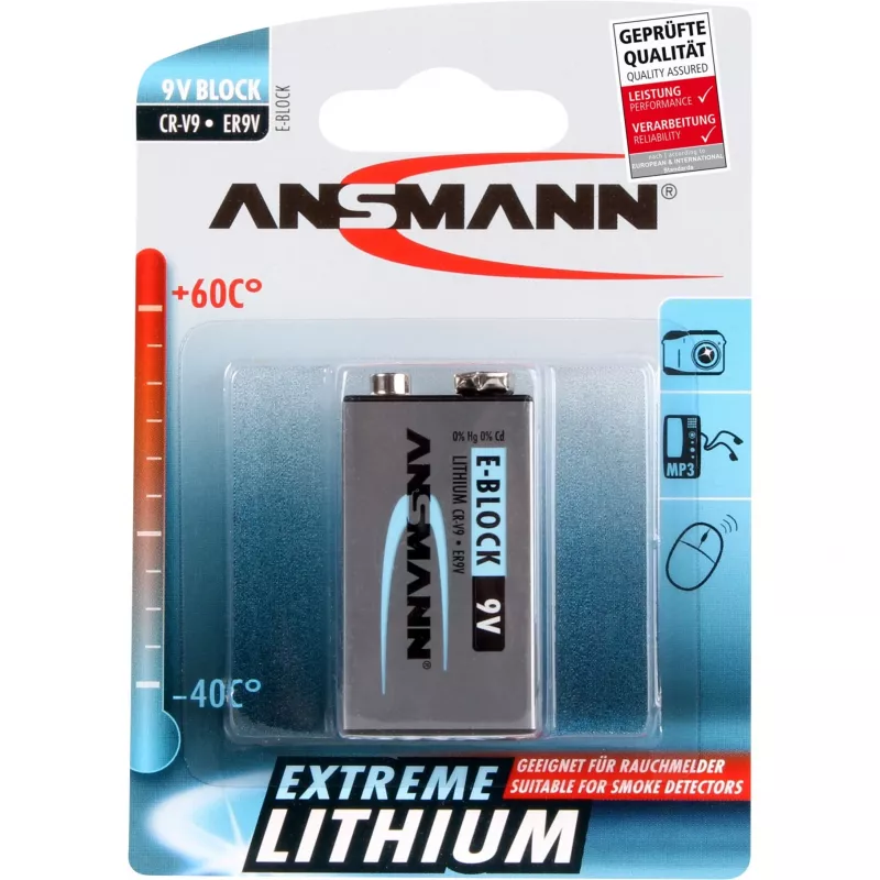 Ühekordne patarei Ansmann 9V E-Block