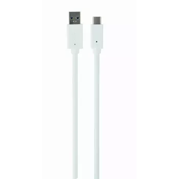 USB-andmekaabel Gembird USB A – USB C, 1 m, USB 3.2 Gen 1, valge