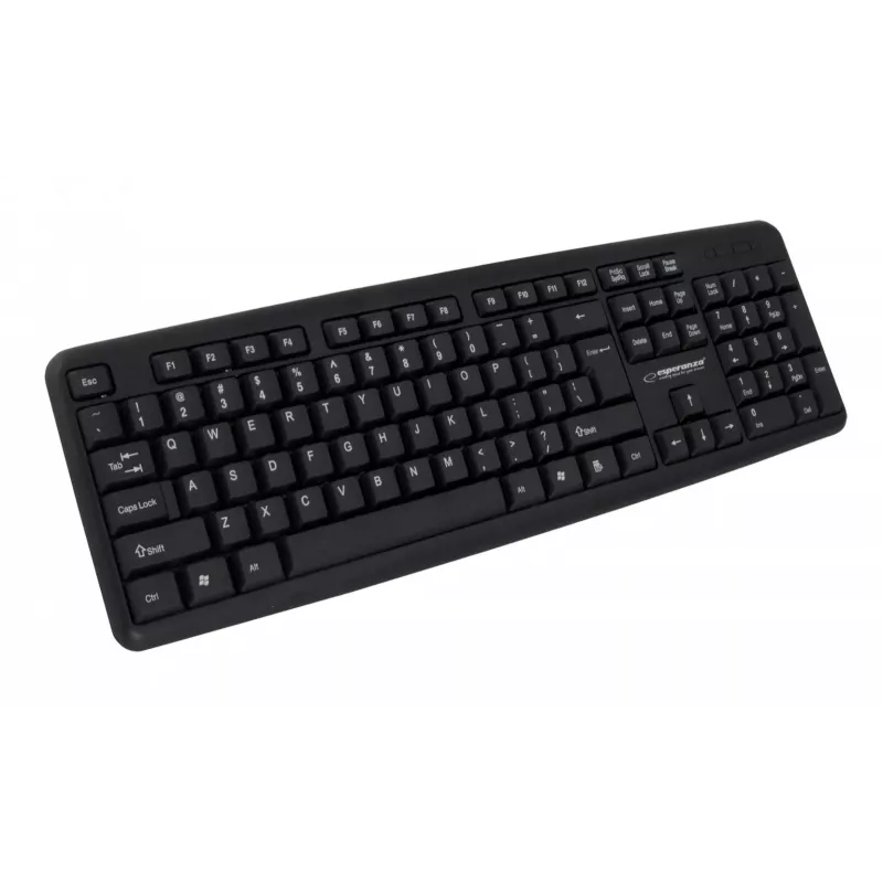 Juhtmega klaviatuur ESPERANZA EK134 täissuuruses 100% USB, must, 1,45 m kaabel
