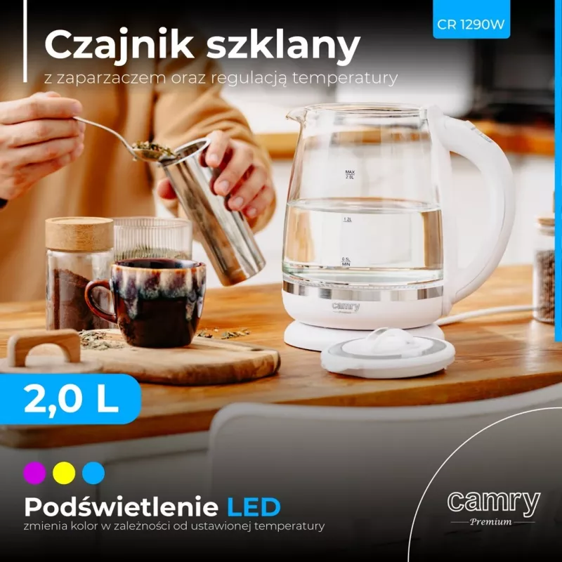Elektriline veekeetja CAMRY CR 1290w valge