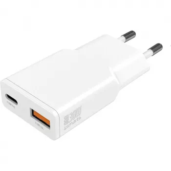Laadija 4smarts PDPlug Duos õhuke nutitelefon tahvelarvuti valge vahelduvvool kiirlaadimine