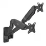 Maclean seinakinnitus kahele monitorile, 17-32'', max 9 kg, mehaaniline vedru, MC-988