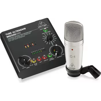 Mikrofon Behringer Voice Studio - salvestus- ja taskuhäälingukomplekt