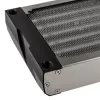 Radiaator Aqua-Computer airplex radical 2/480 — Alumiinium/Vask/Roostevaba teras, 520×140×40 mm