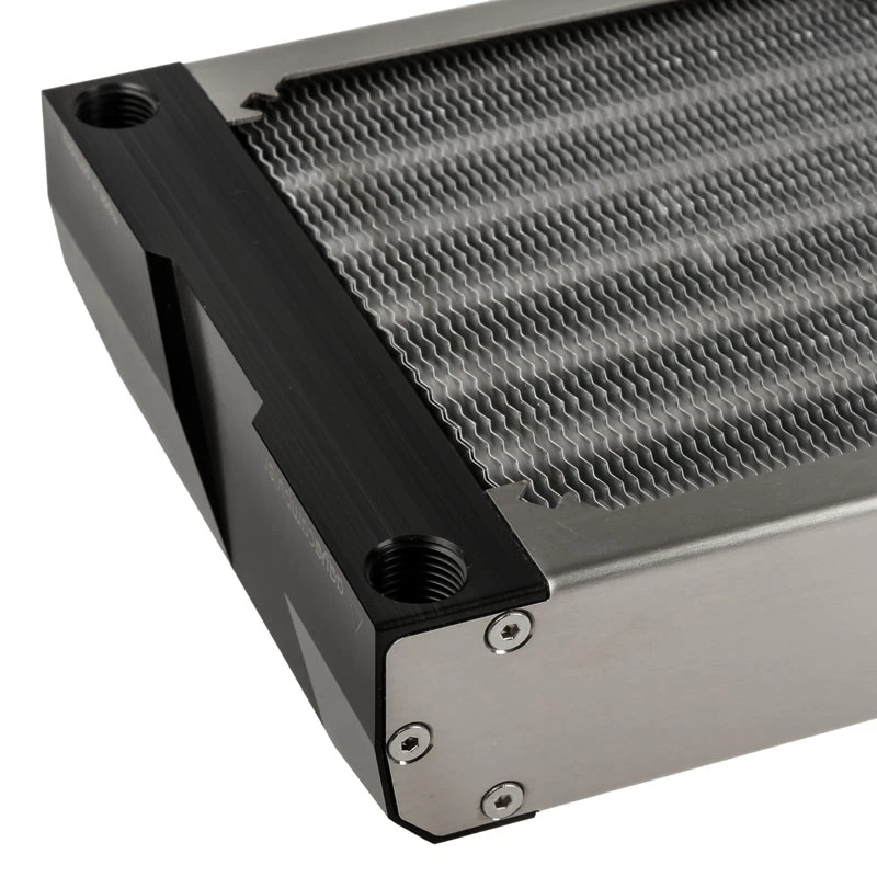 Radiaator Aqua-Computer airplex radical 2/480 — Alumiinium/Vask/Roostevaba teras, 520×140×40 mm
