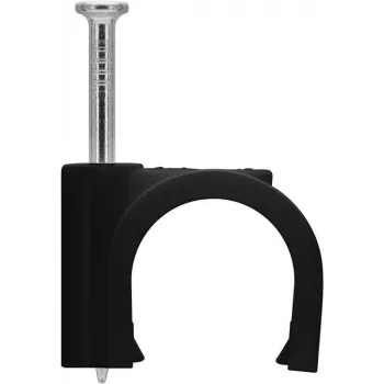Goobay Cable Clip 14 mm, must (64685)