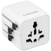 Reisiadapter CANYON OnTour One EU UK US AUS valge (CNS-TA1005W) – universaalne pistiku teisendus EL/ÜK/USA/AUS jaoks