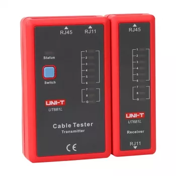 Võrgukaabli tester Unit UT681L RJ45 ja RJ11 pistikutele, järjepidevuse ja juhtmestuse kontroll
