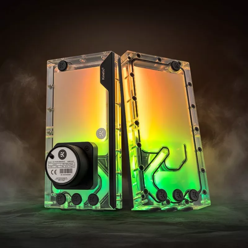 EK Water Blocks EK-Quantum Kinetic3 FLT D5 PWM paisupaagi-pumba kombinatsioon - 280mm, D-RGB, akrüül